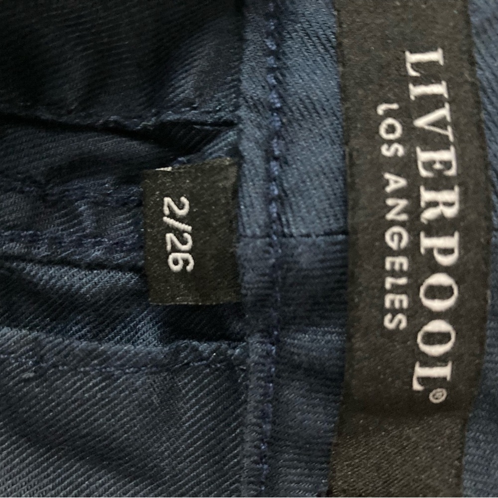 NWT Liverpool Women’s Size 2/26 Mood Indigo Dave Straight Leg Linen Capri Pants - Picture 8 of 9